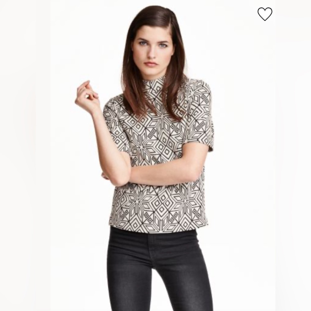 H&M Jacquard-knit top, EUC, Size 4